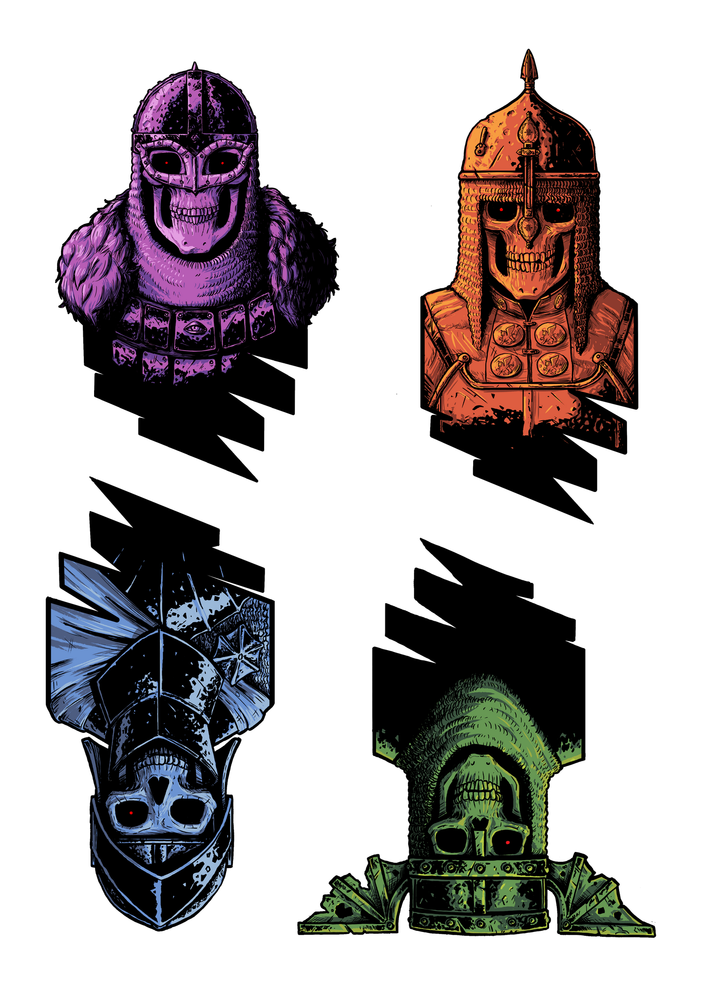 Death Knight quartet sticker sheet